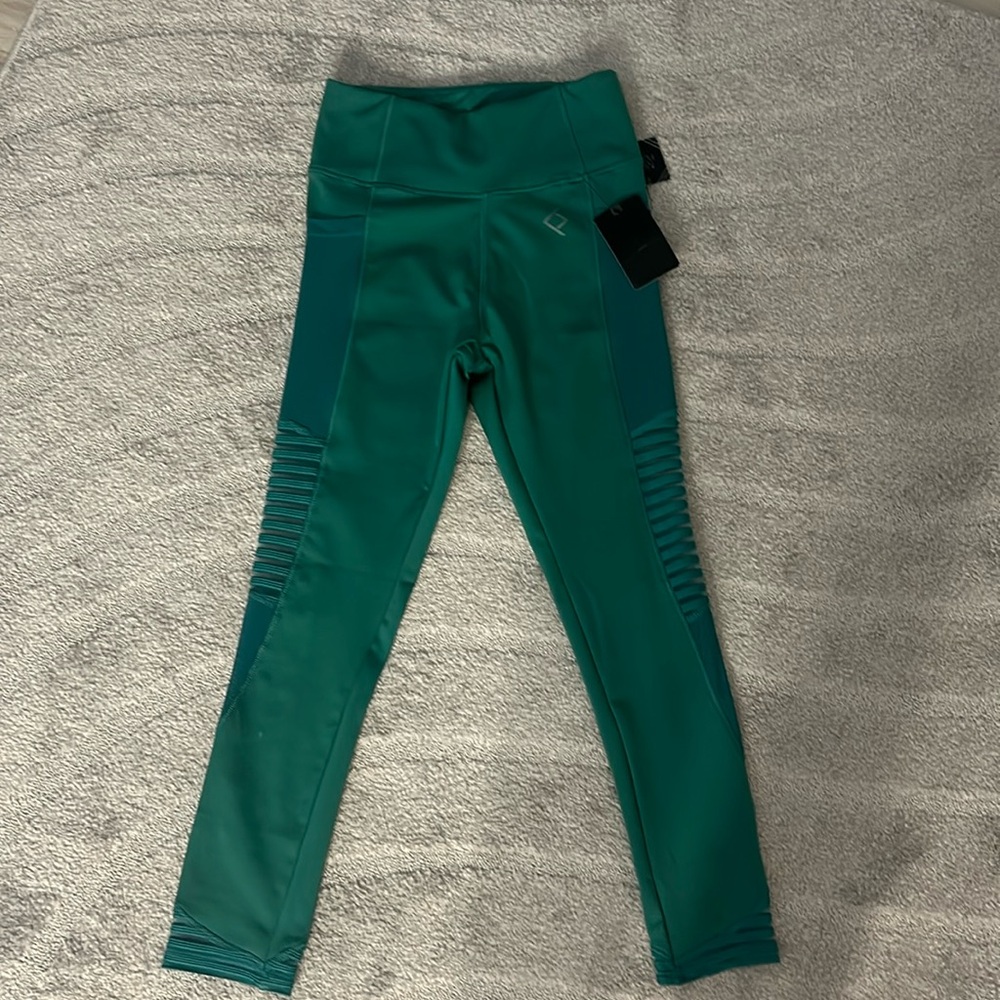 Dark greenish blue sports leggings new with tags